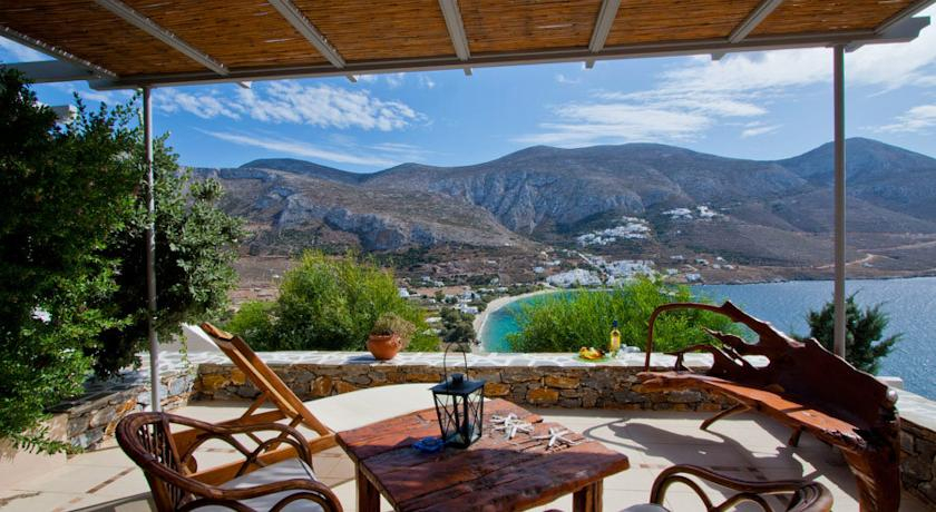 Beautiful view of the mountains and the sea from resort